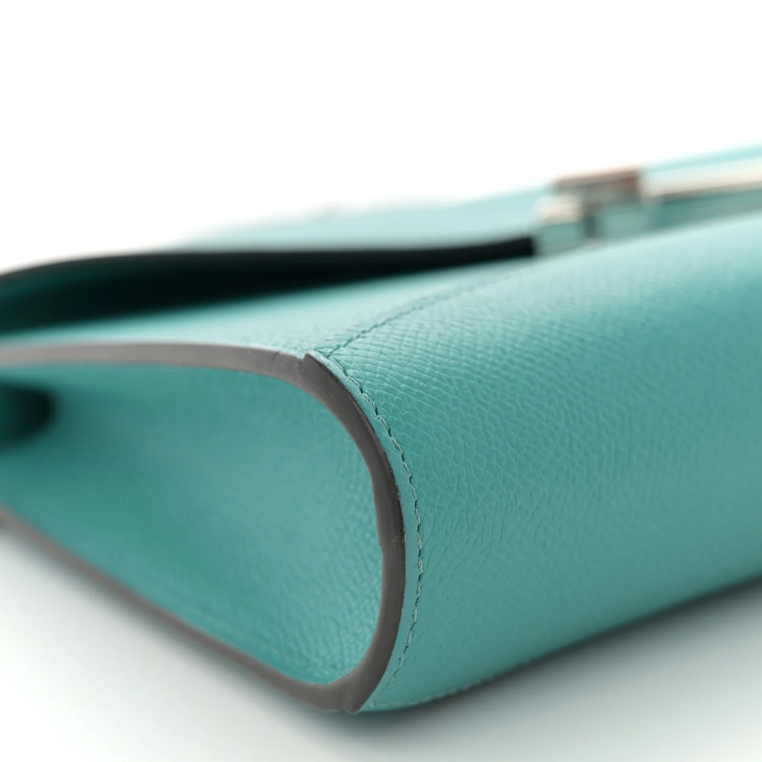 Carat Calfskin Gabrielle Clutch Turquoise - Top Club