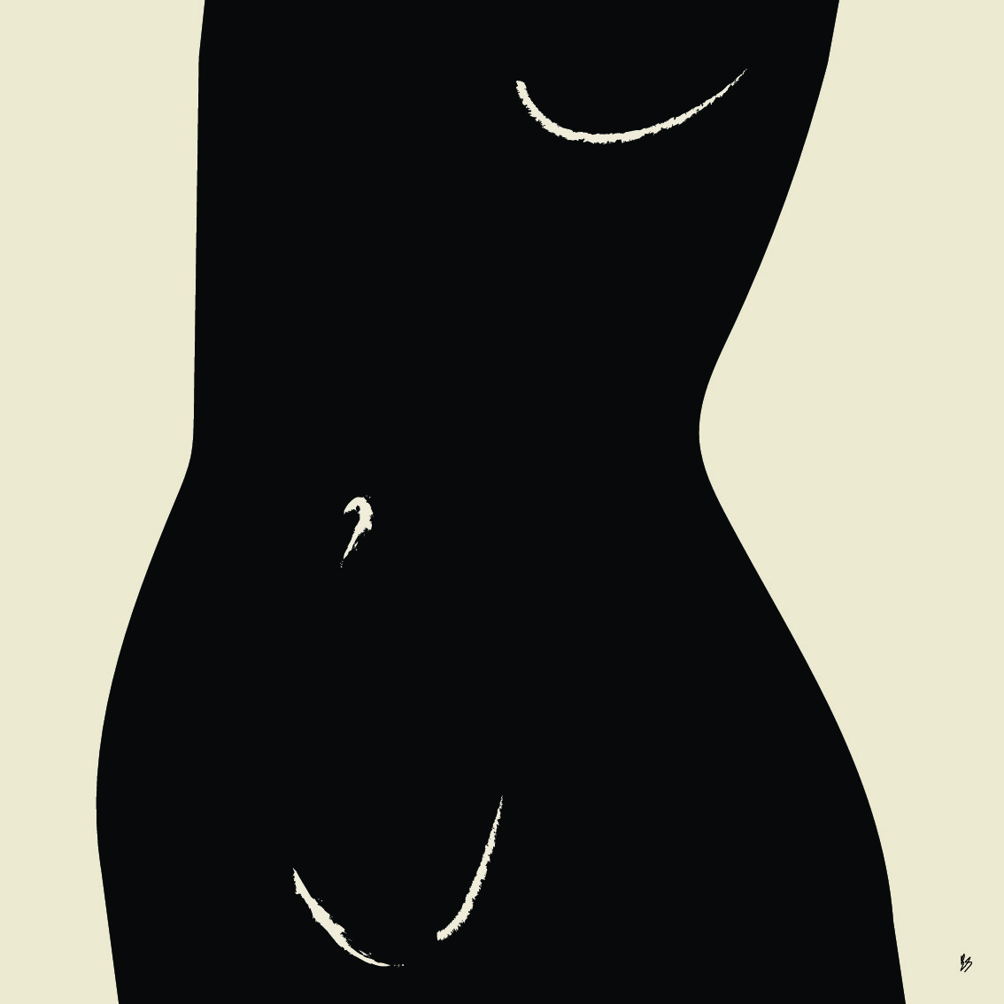 Poster Herself 30 x 30 cm