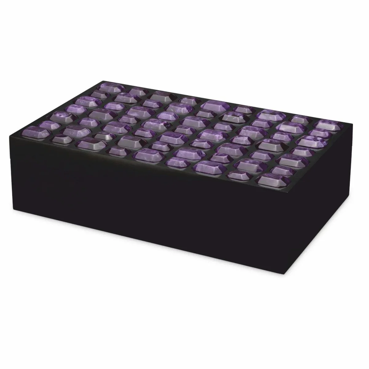 Luxury jewelry box black / purple 37.5 cm - storage box