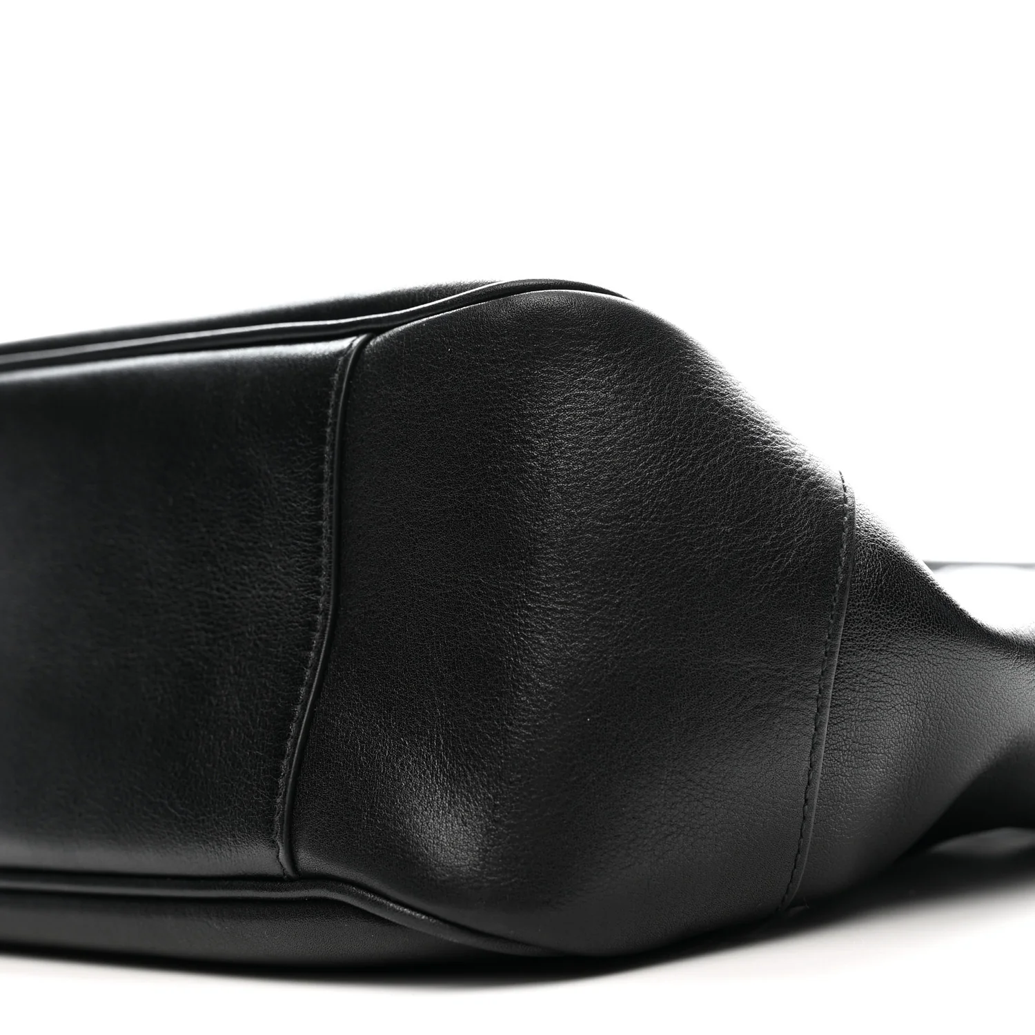 Soft Calfskin Small Mercato Tote Bag Black - Top Club
