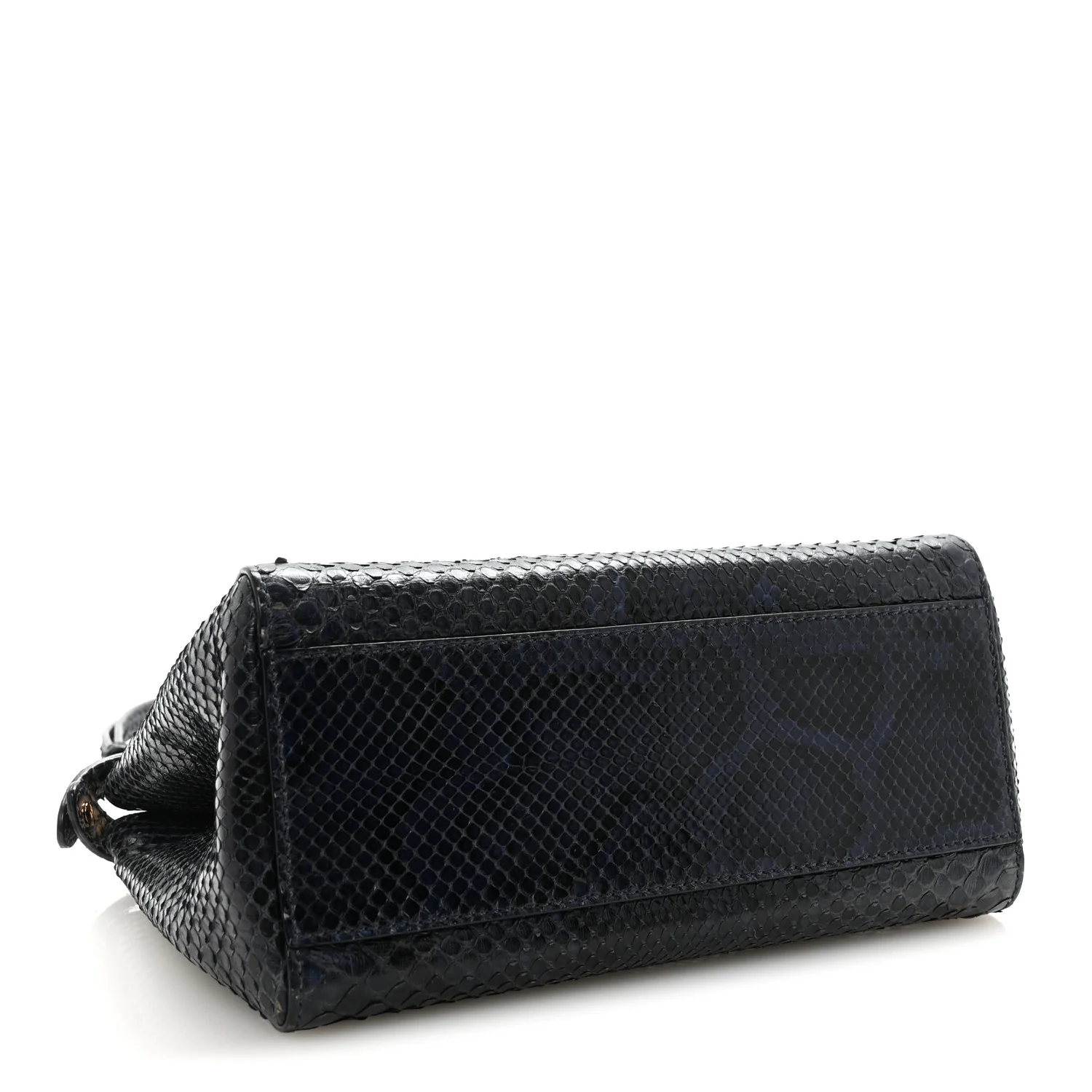 Python Shiny Nappa Mini Peekaboo Iconic Satchel Blue Jeans - Top Club