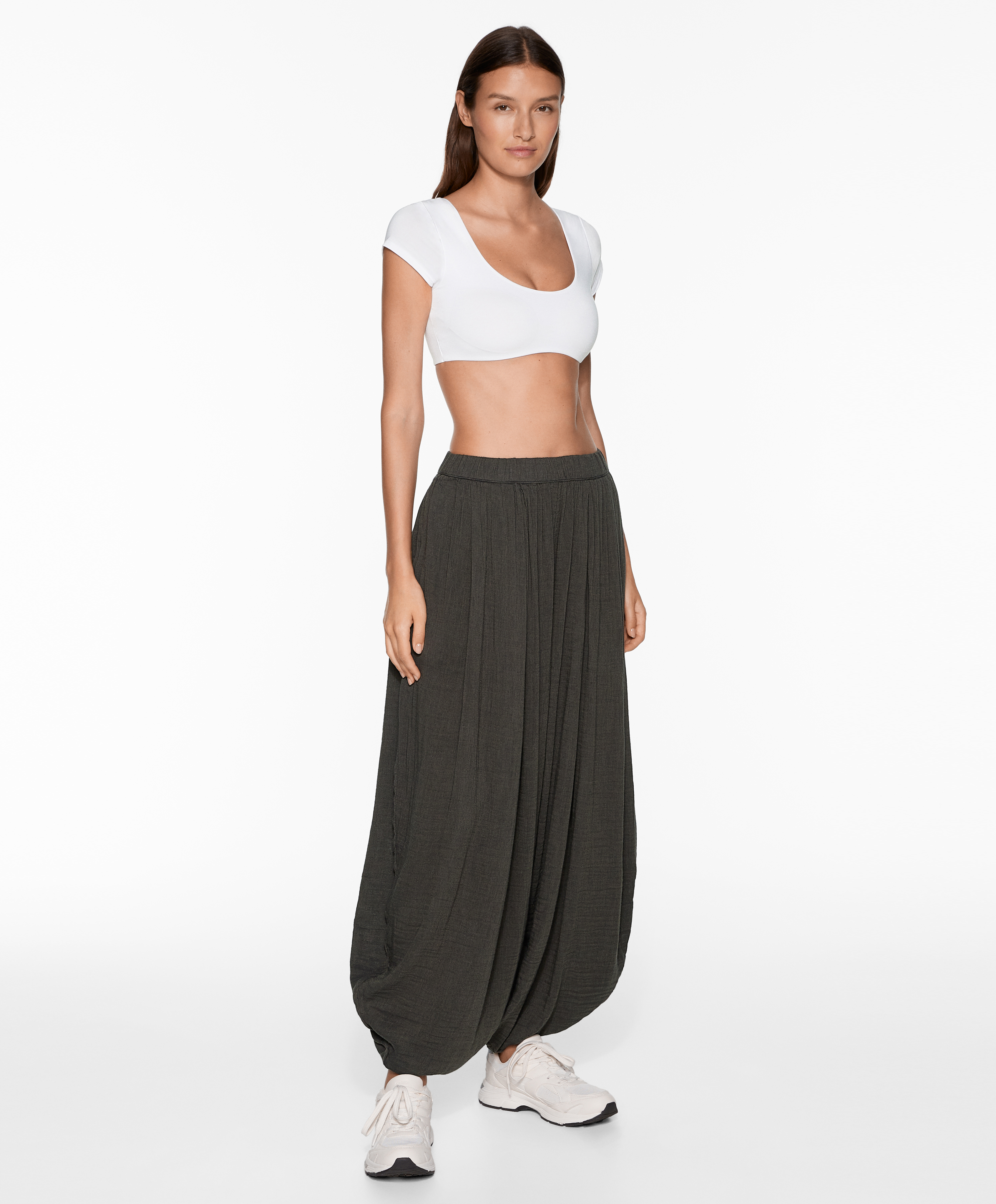 OYSHO Balloon trousers with cotton