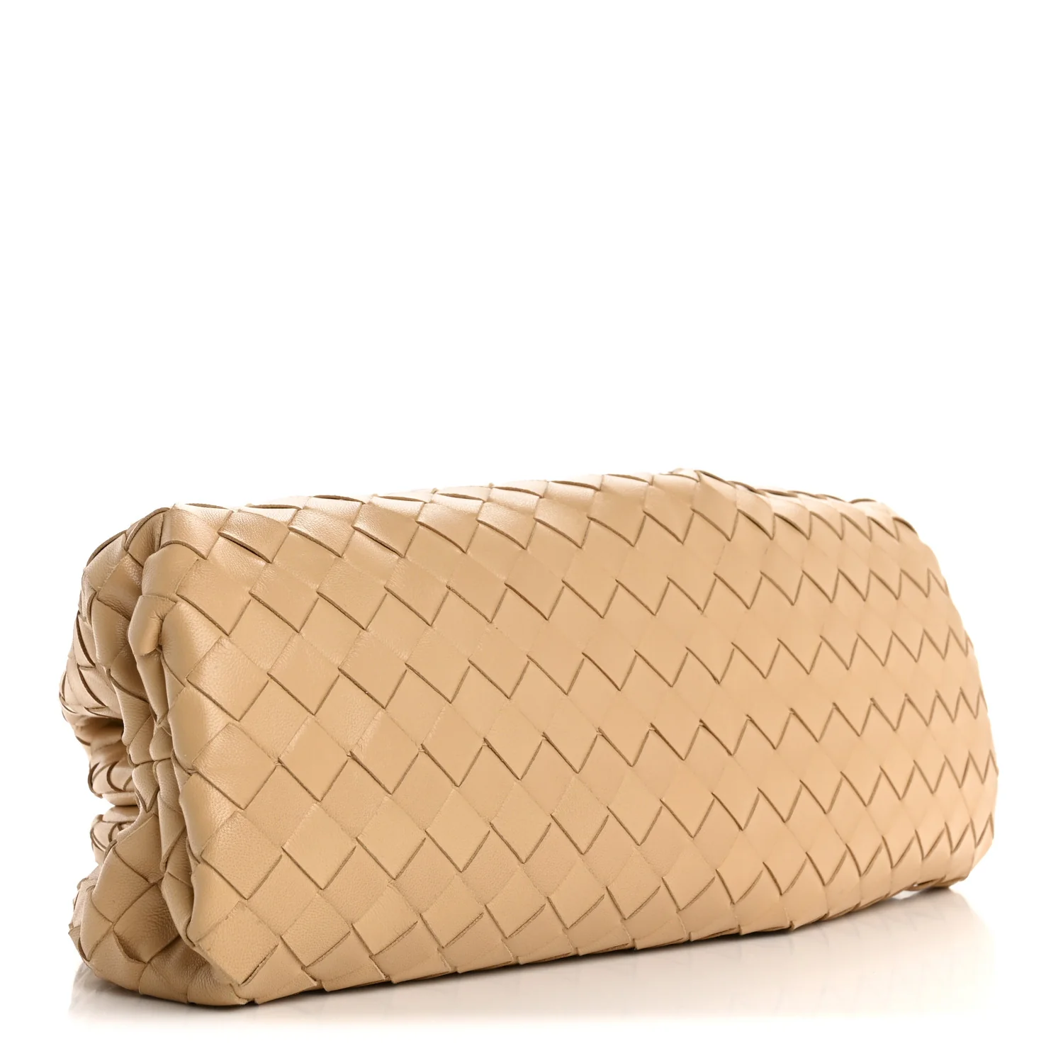 Nappa Maxi Intrecciato The Pouch Oversized Clutch Almond - Top Club