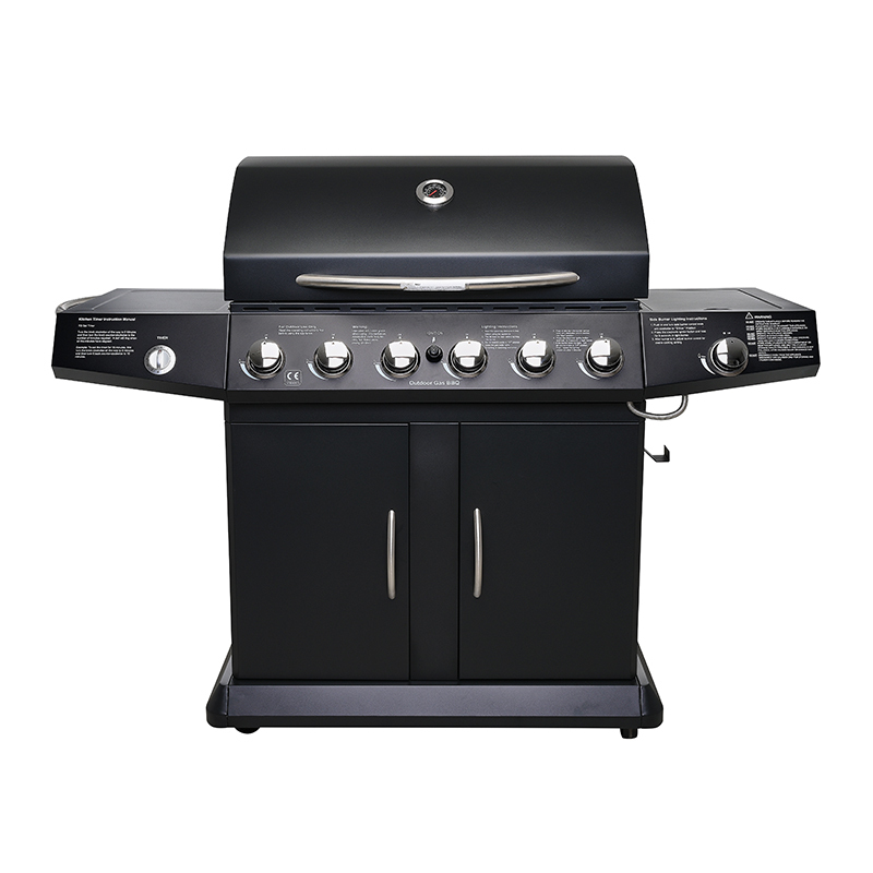 In Stock 6+1 Burner Stainless Steel Gas BBQ
