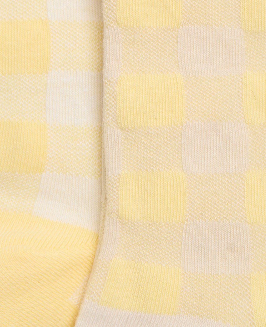 Pimkie Lot de 2 paires de chaussettes à carreaux bords ondulés