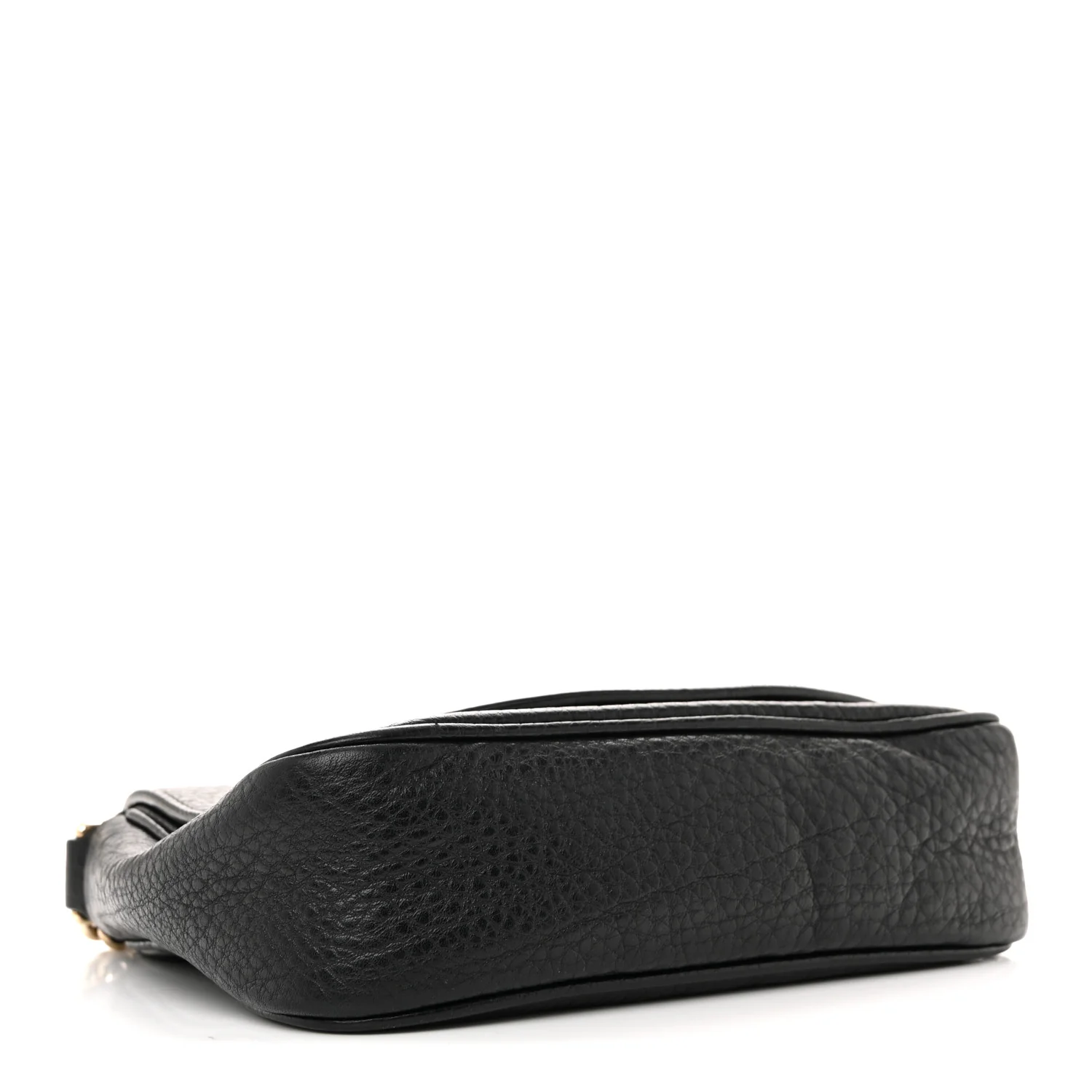 Pebbled Calfskin Small Soho Flap Crossbody Black - Top Club
