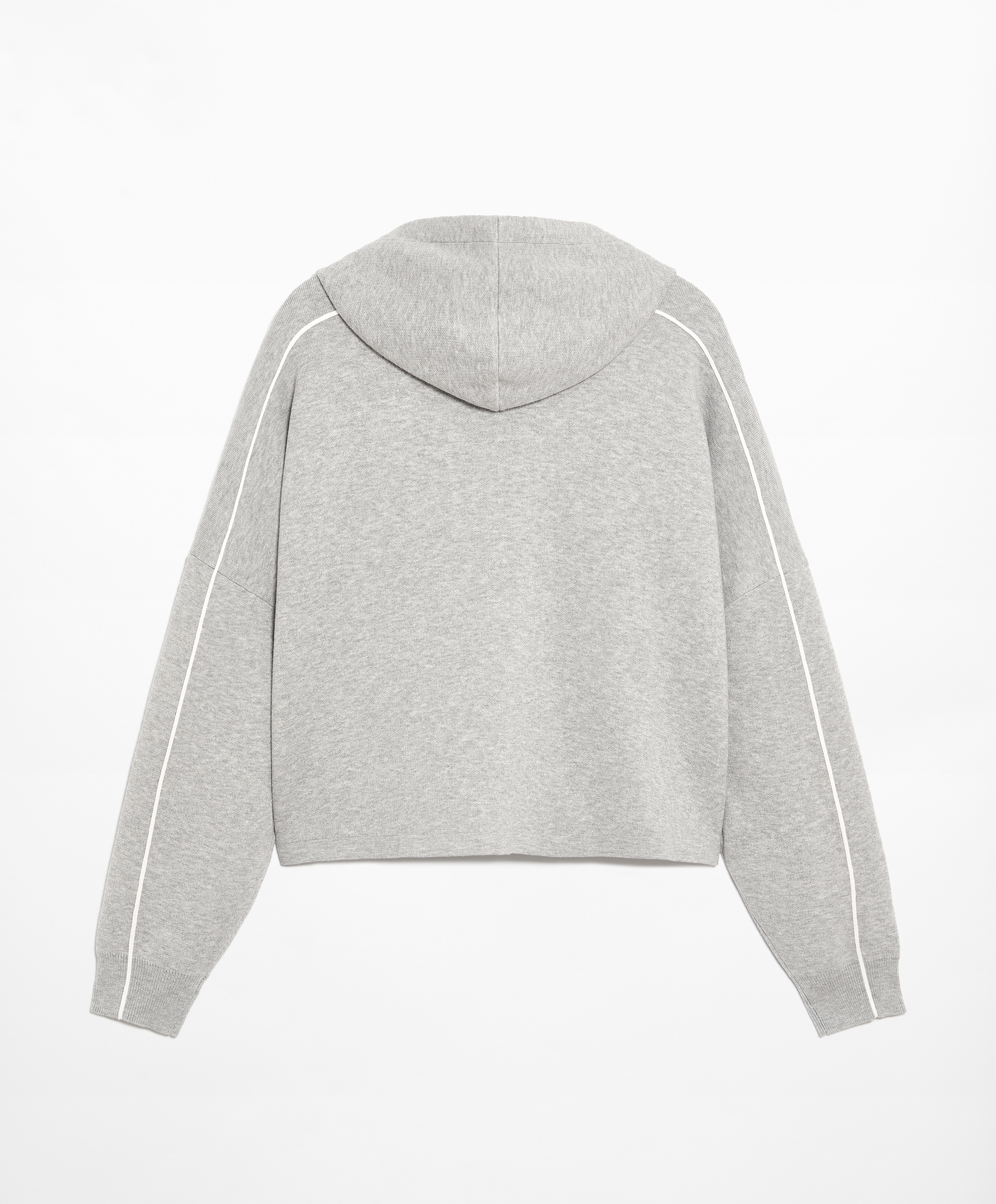 OYSHO Hooded knit sweatshirt with piping