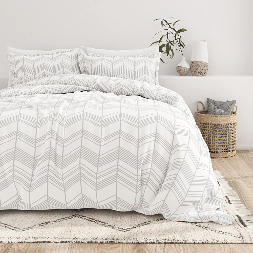 Alps Chevron Pattern 3-Piece Duvet Cover Set (Sale)