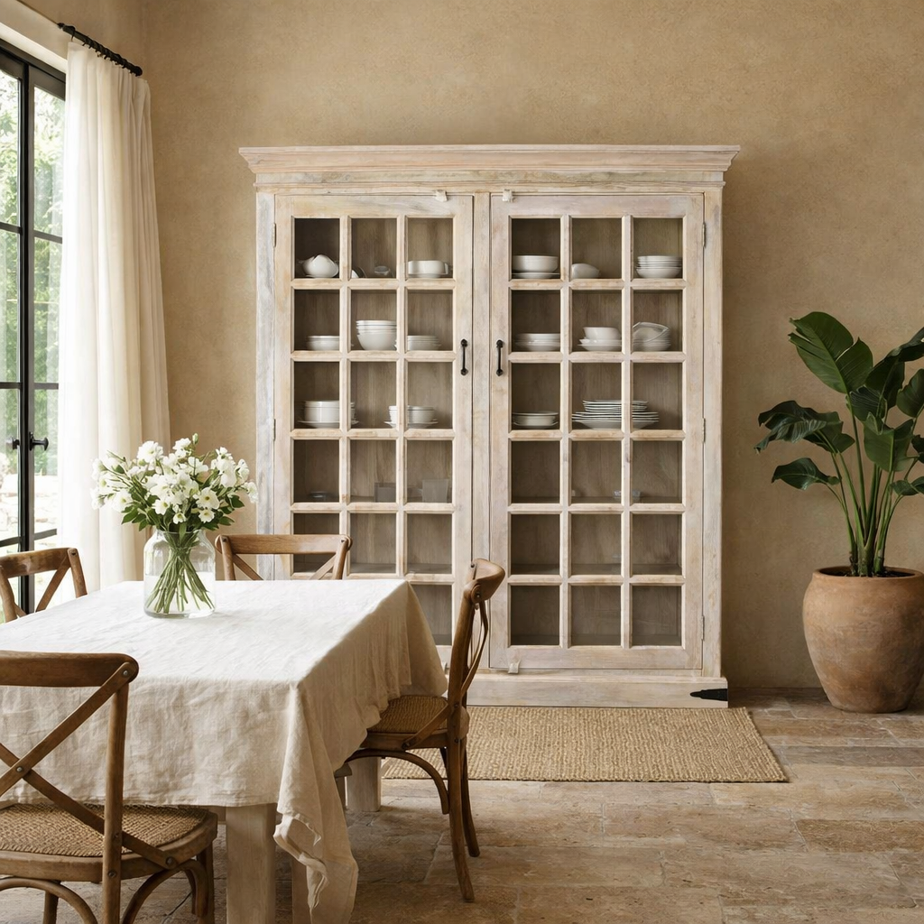 Namrata - Vitrinekast van Gerecycled Hout Vintage