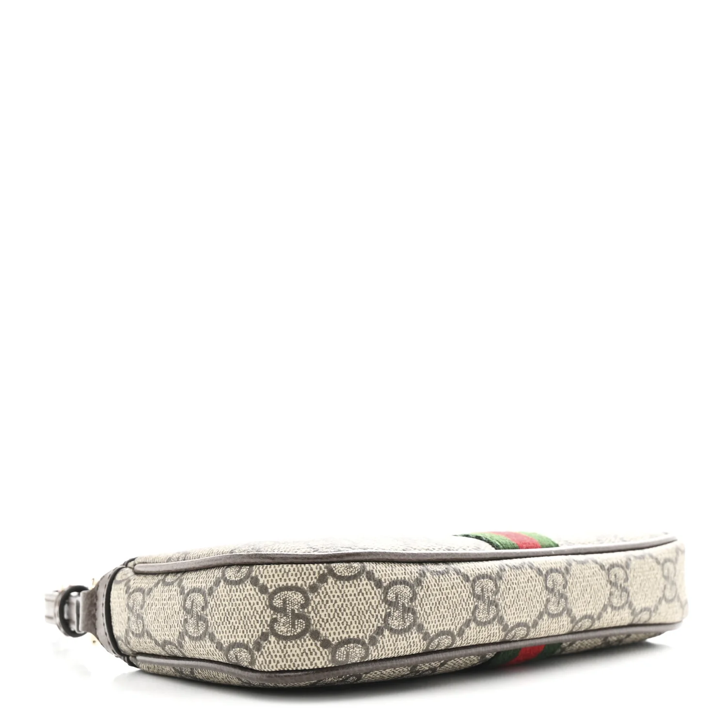 GG Supreme Monogram Textured Dollar Calfskin Web Mini Ophidia Shoulder Bag Beige Ebony New Acero - Top Club