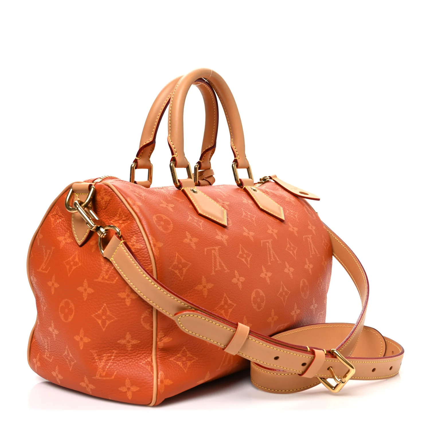 Calfskin Monogram Speedy P9 Bandouliere 30 Ocre - Top Club