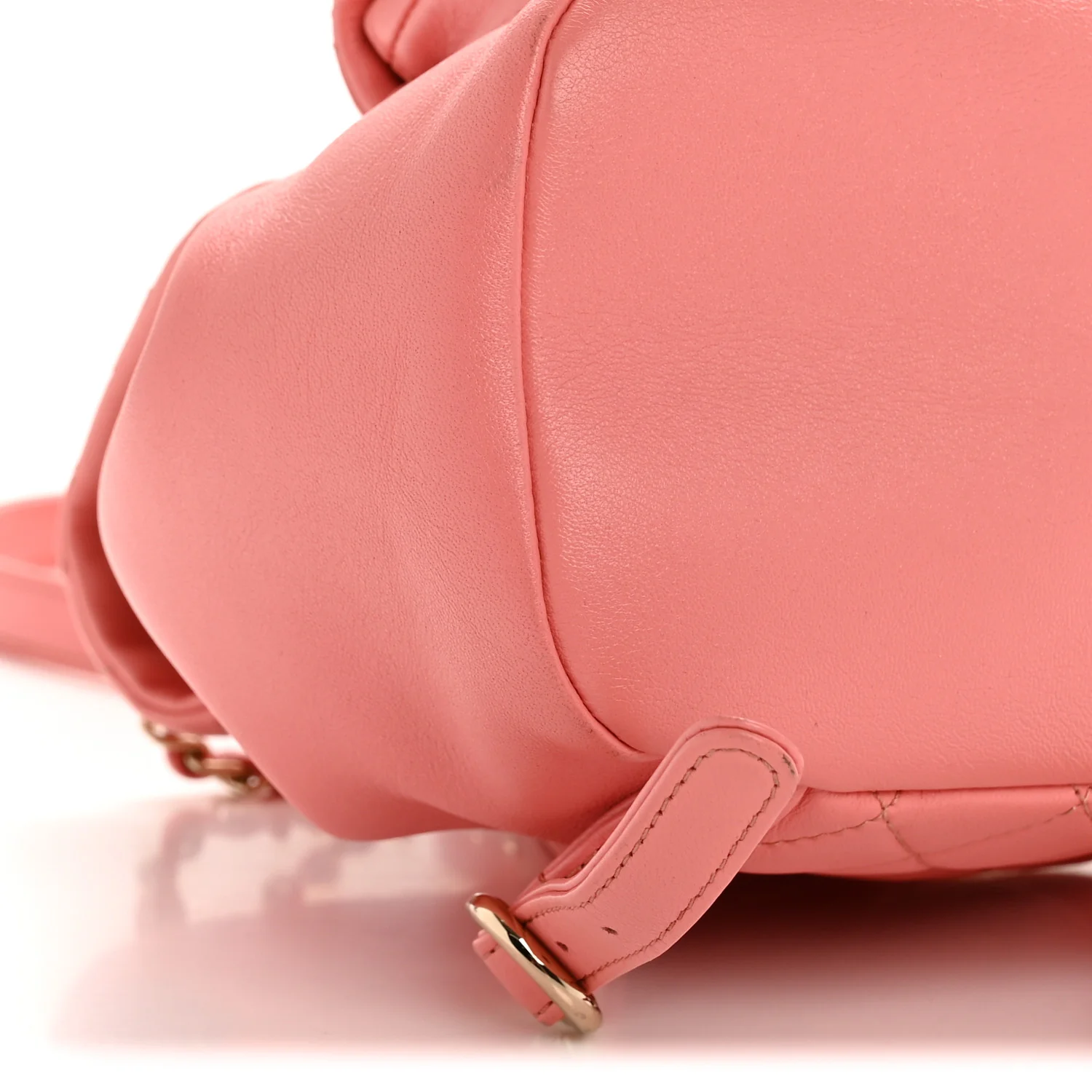 Lambskin Quilted Small Duma Drawstring Backpack Light Pink - Top Club