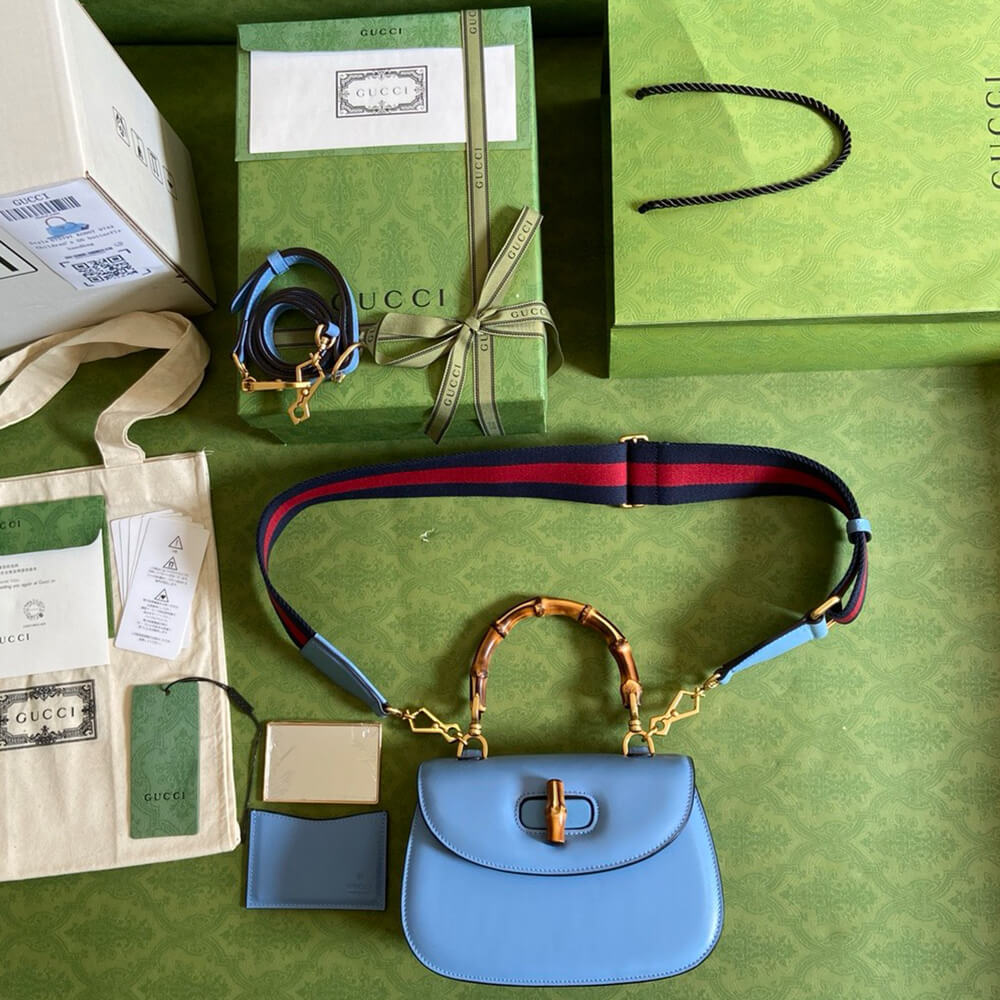 GUCCI BAMBOO 1947 JUMBO GG SMALL TOP HANDLE BAG - Top Club