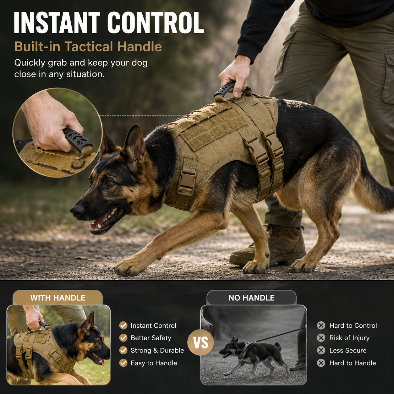 TIVANOVAS Tactical Dog Harness