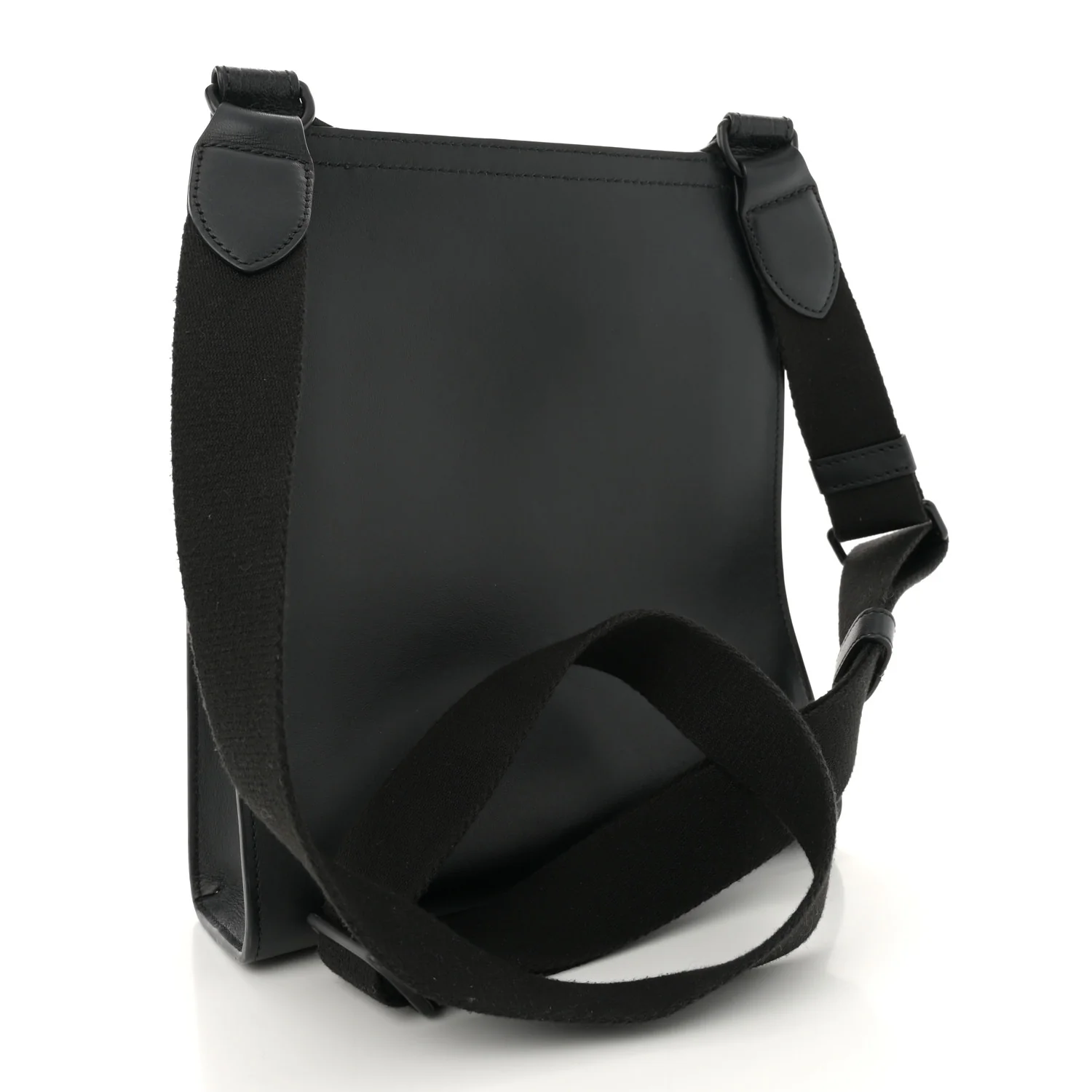Calfskin Crocodile Embossed Effect Antony Messenger Crossbody Black - Top Club