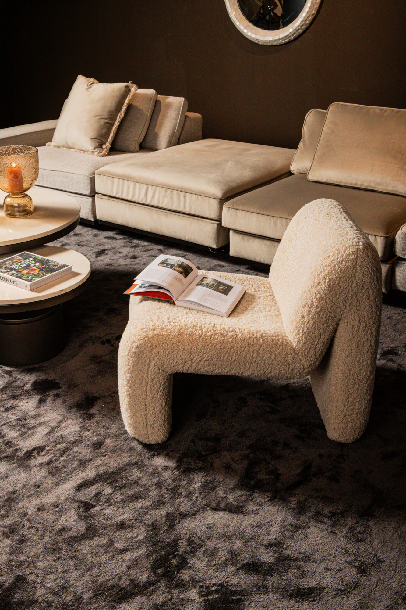 Fauteuil Kopenhagen teddy/coffee