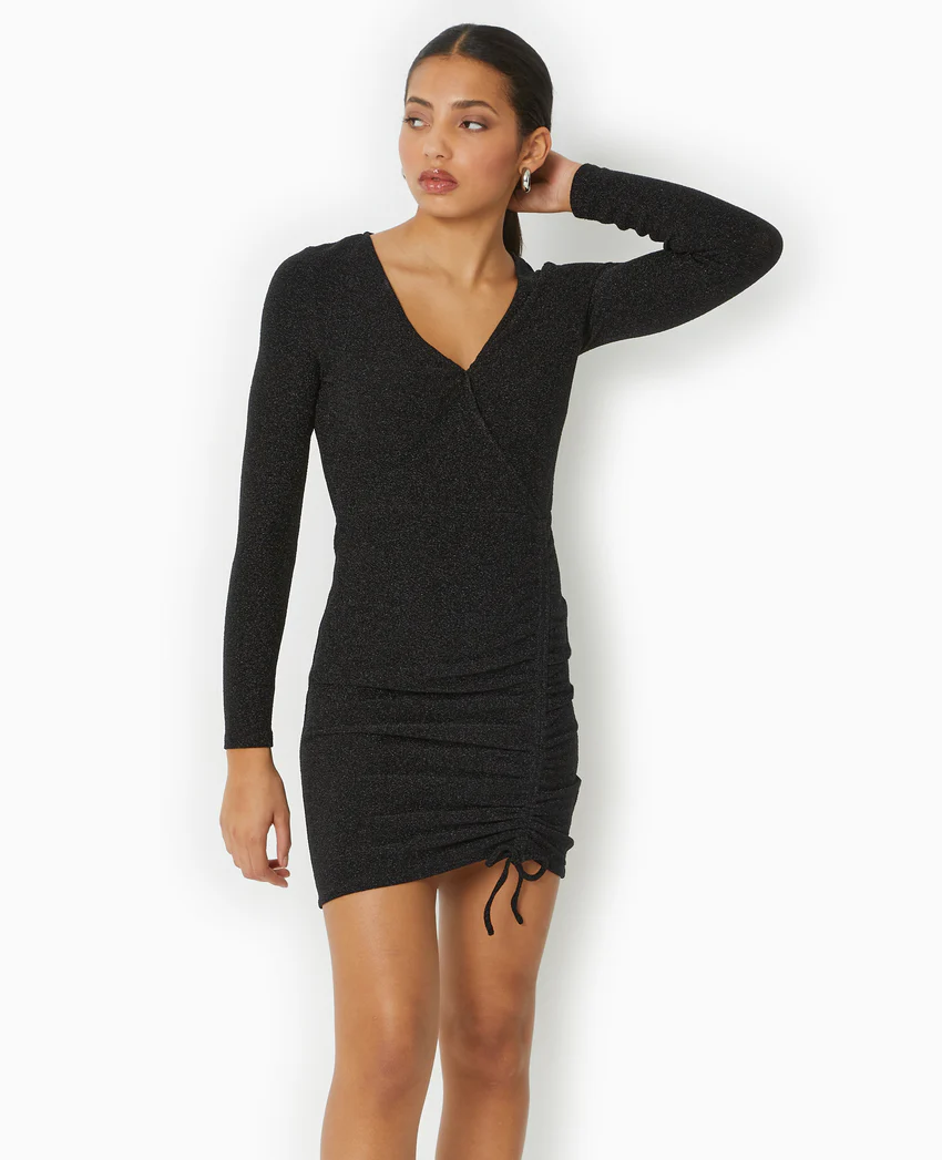 Pimkie Robe moulante en maille lurex encolure V