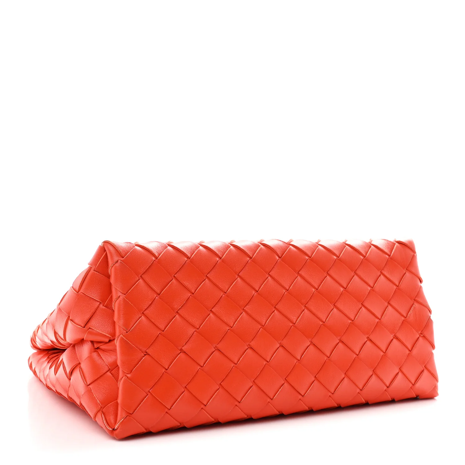 Nappa Intrecciato Small Andiamo With Chain Shoulder Bag Orange - Top Club