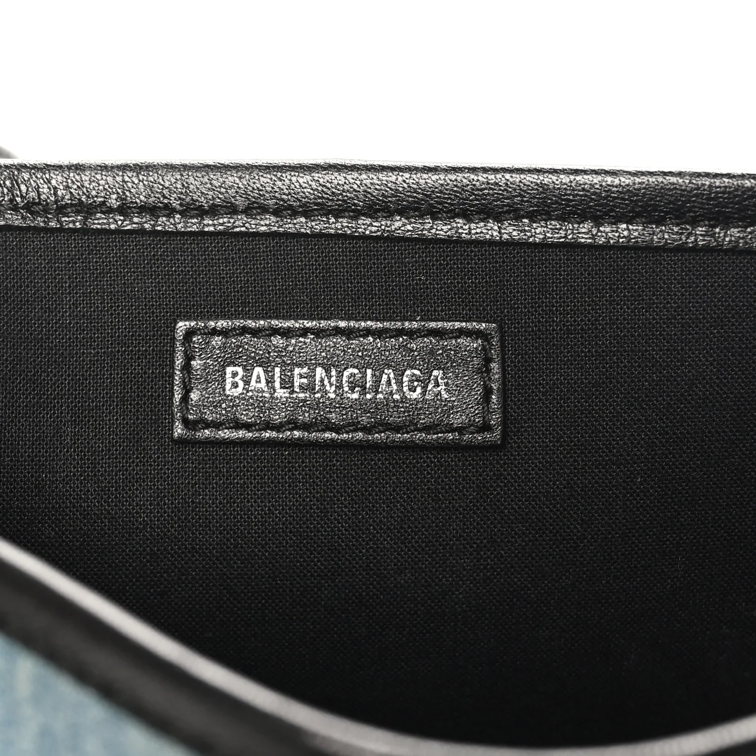 Denim  Fabric Satin Calfskin Navy Cabas XS Blue Black - Top Club