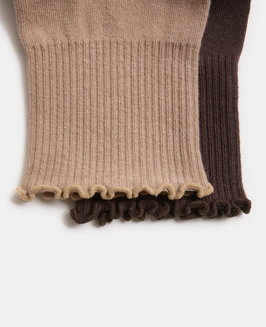 Pimkie Lot de 2 paires de chaussettes bords ondulés