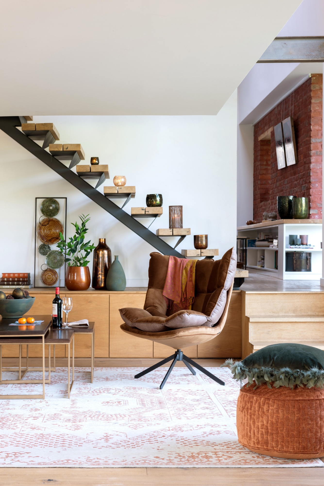 Fauteuil Serena bruin