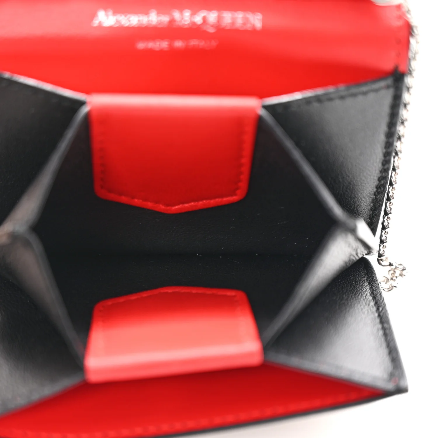 Nappa Graffiti Quilted Graffiti Skull Card Holder on Chain Black White - Top Club
