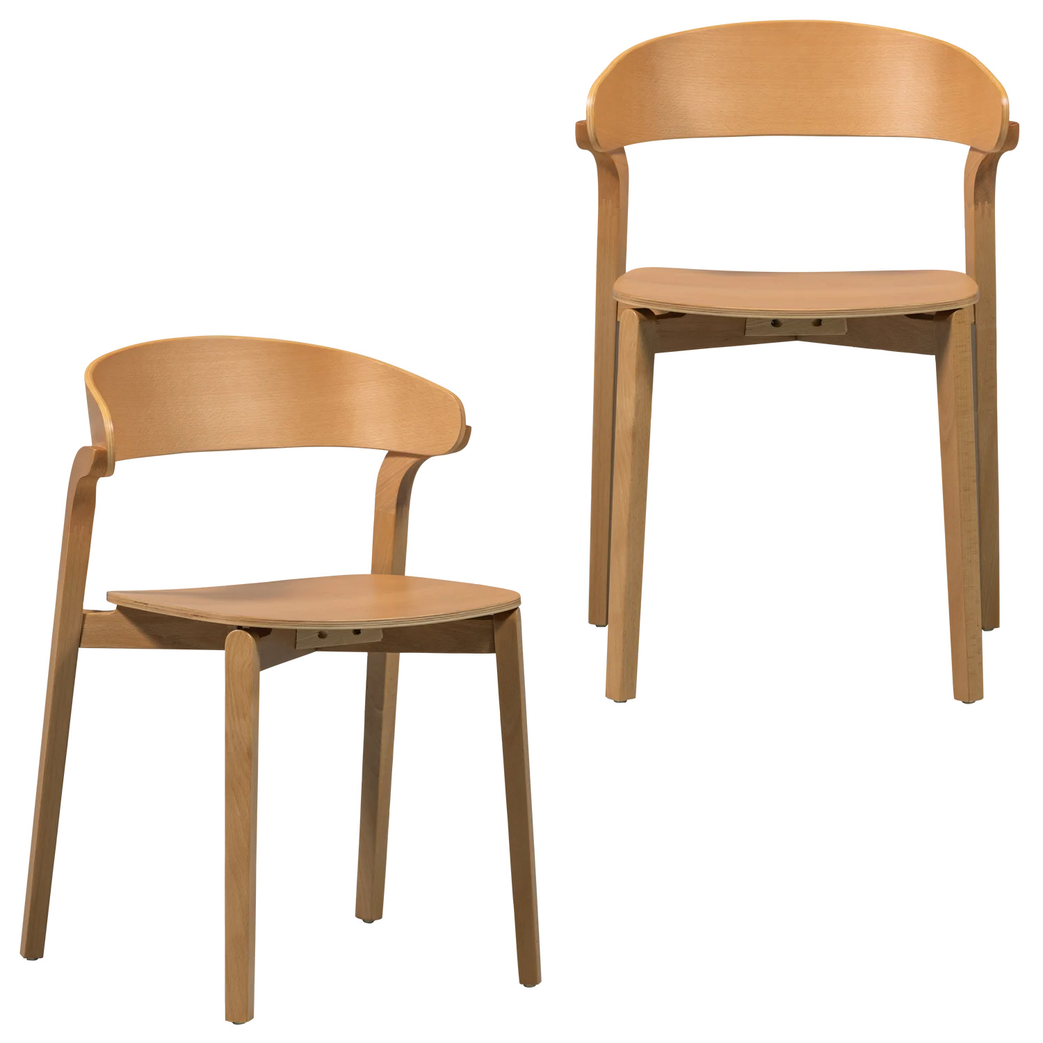Eetkamerstoel Cras naturel - set van 2