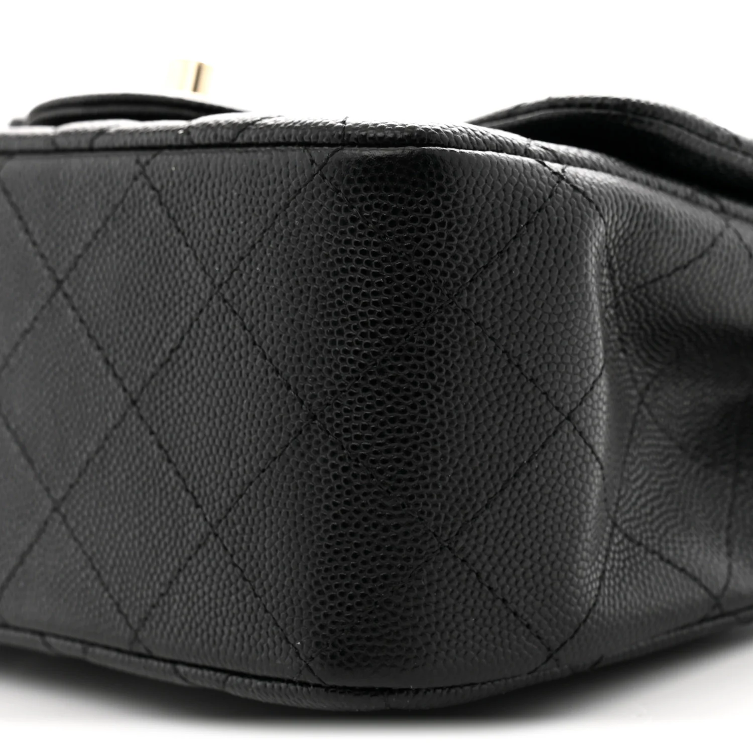 Caviar Quilted Mini Square Flap Black - Top Club