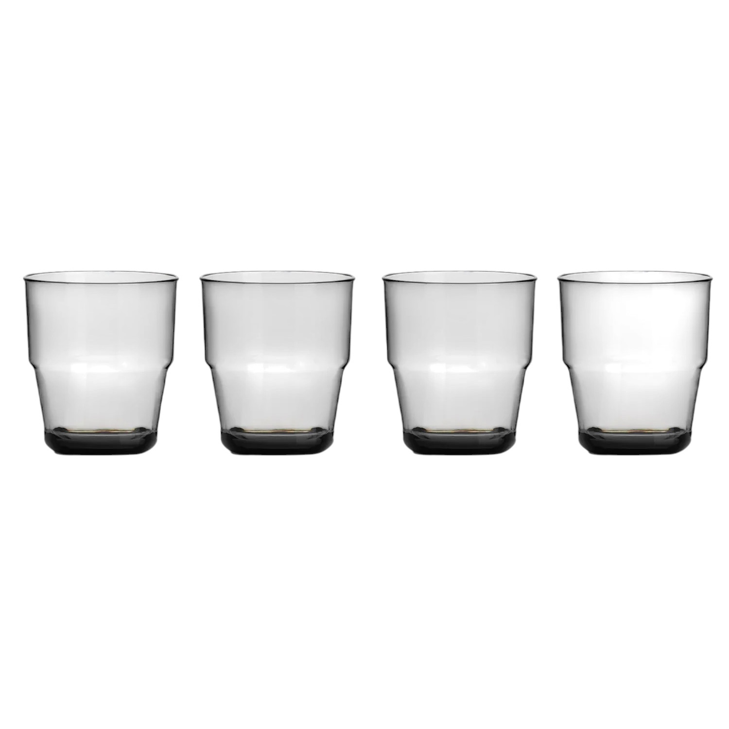 Acryl Waterglas Smoke - set van 4