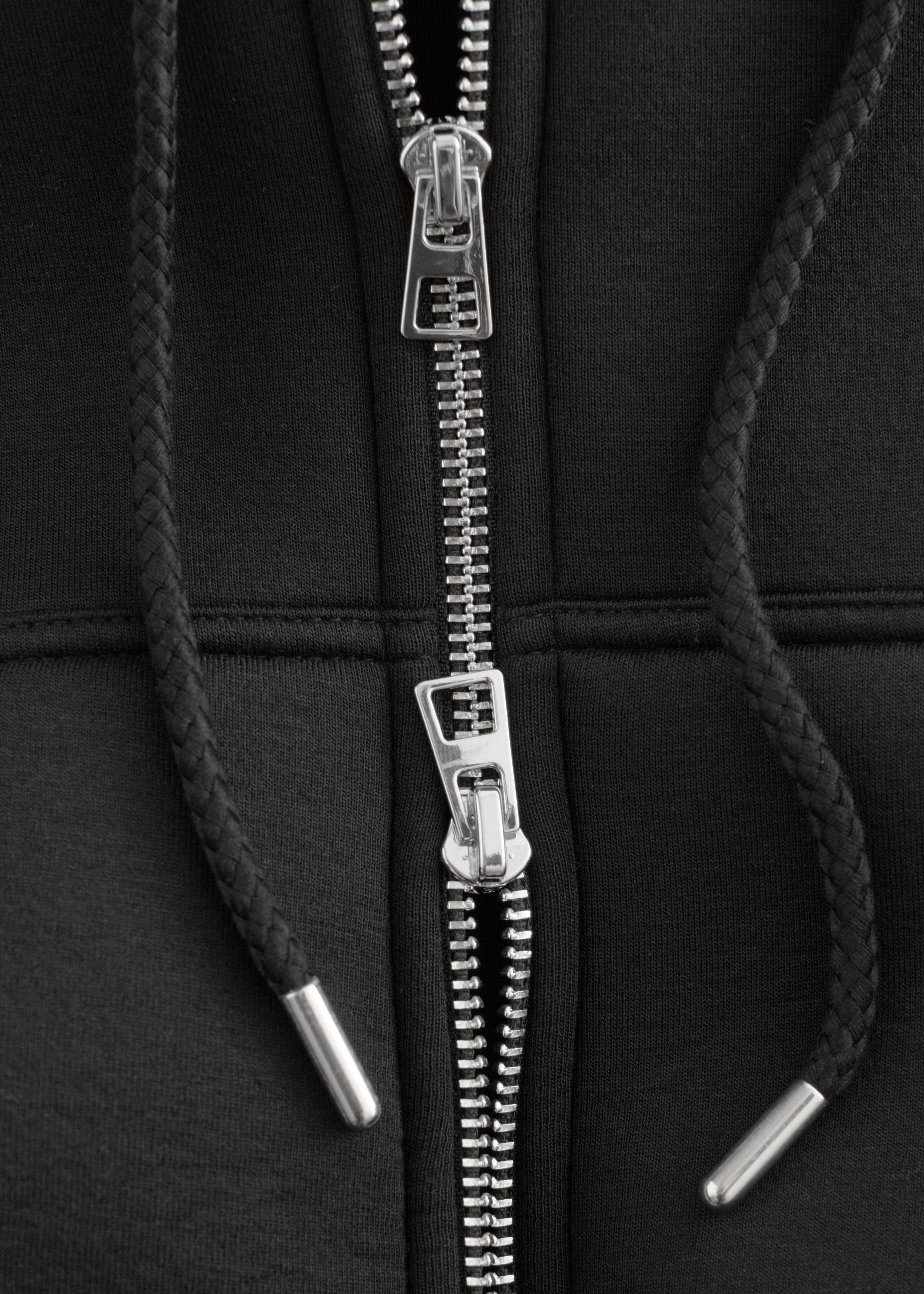& Other Stories CROPPED SCUBA ZIP-UP HOODIE