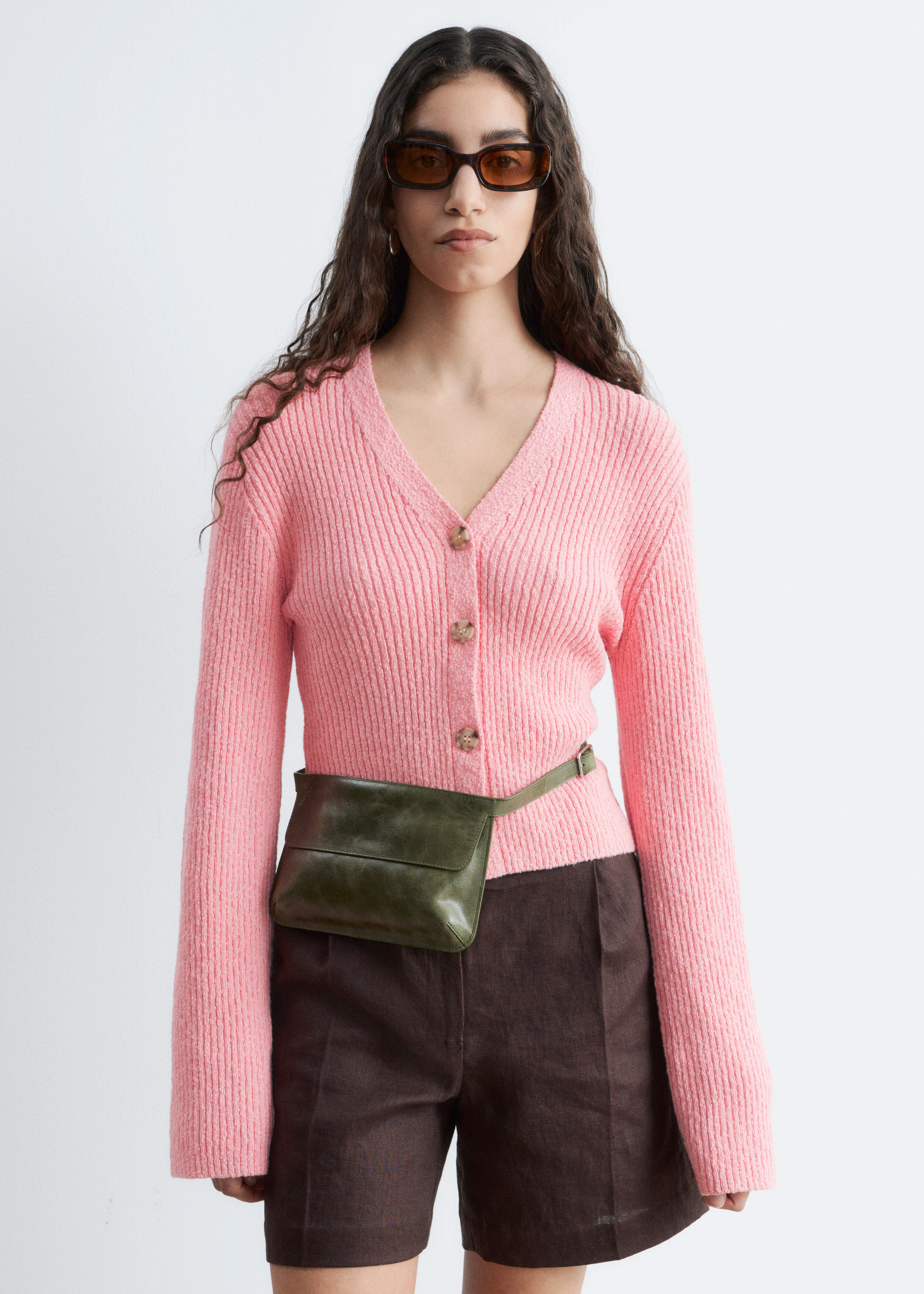 & Other Stories RIBBED COTTON CARDIGAN