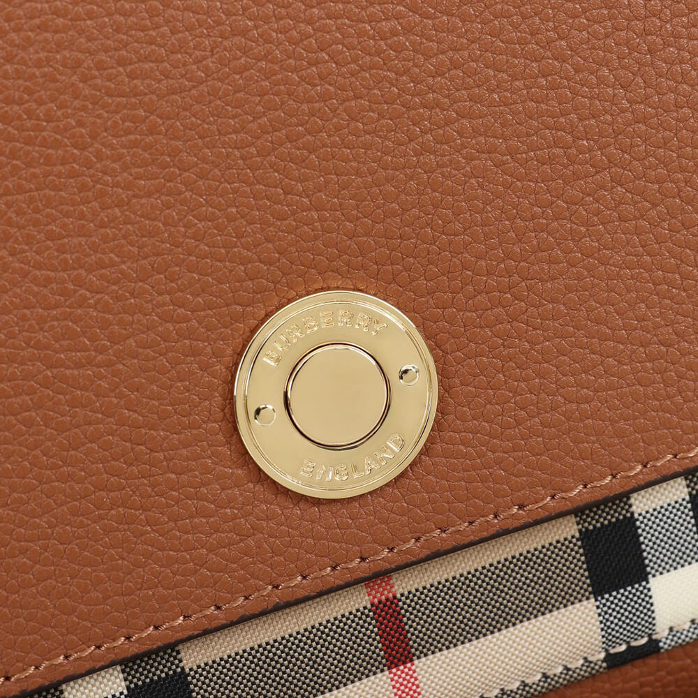 Burberry Vintage Check and Leather Note Crossbody Bag - Top Club