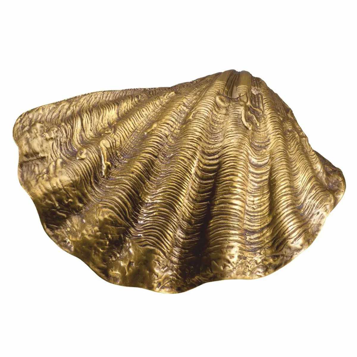 Luxury decorative object in shell shape vintage brass 32 cm - decorative accessories
