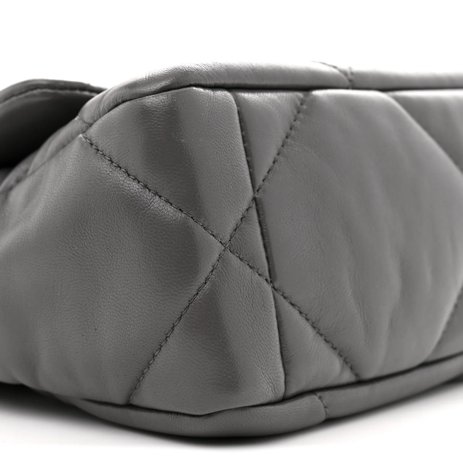 Lambskin Quilted Medium Chanel 19 Flap Dark Grey - Top Club