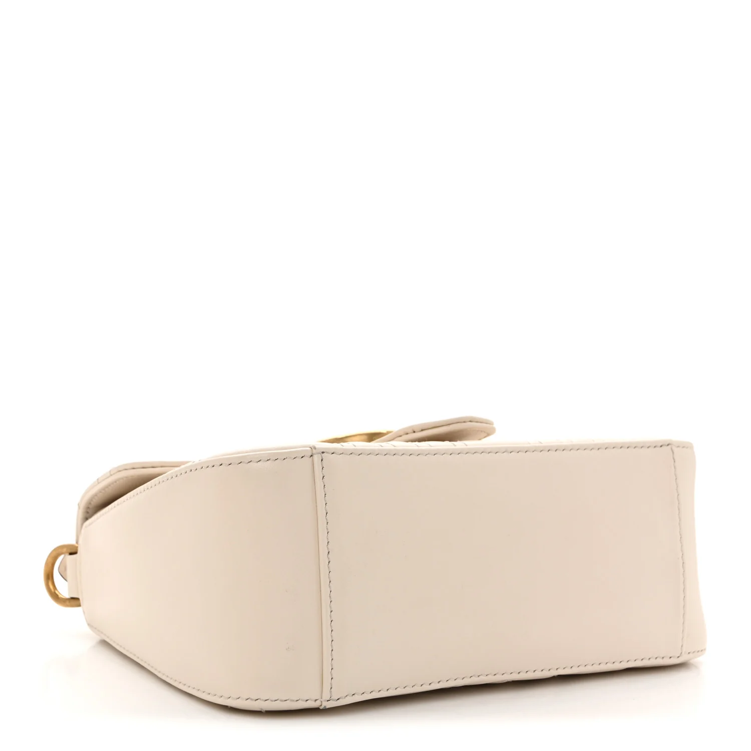 Calfskin Matelasse Mini GG Marmont Top Handle Shoulder Bag White - Top Club