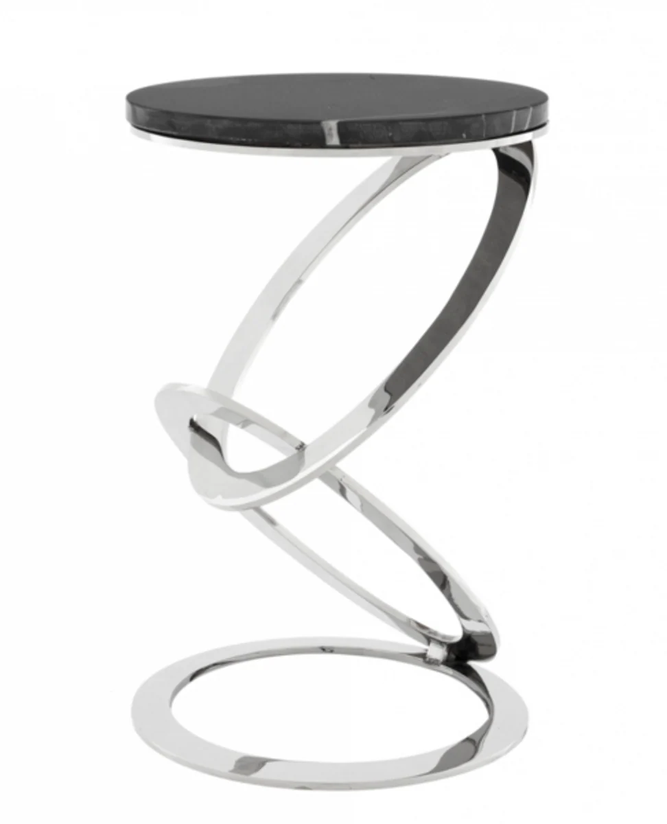 Luxury Art Deco designer side table with marble top 40 x H. 62 cm - Hotel table furniture