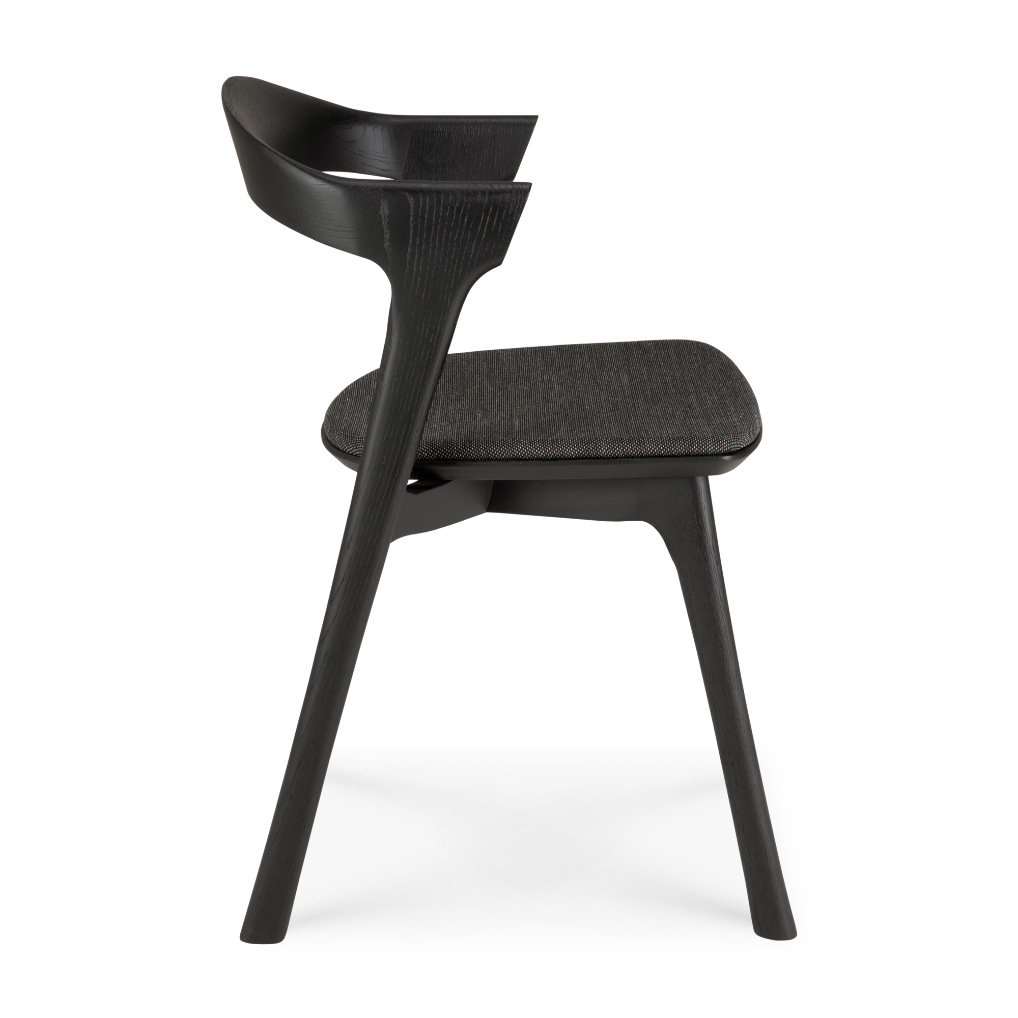 Bok stoel - eiken zwart - soft black stof