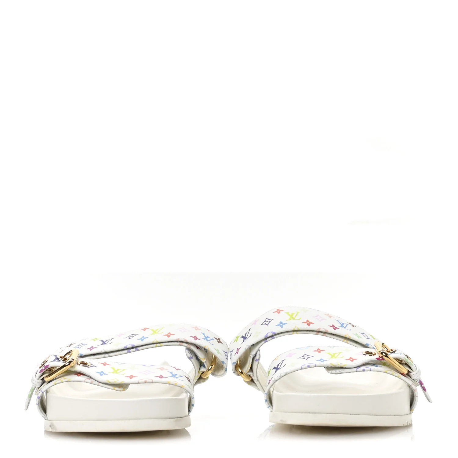 LV X TM Monogram Multicolor Bom Dia Comfort Mule Sandals 38.5 White - Top Club