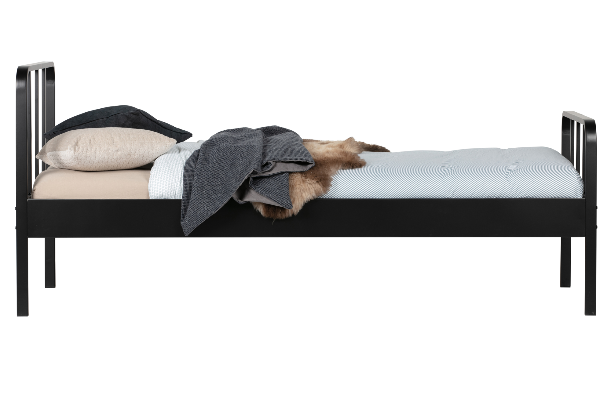 WOOOD bed Mees 90x200 cm Mees bed metaal zwart 90x200 cm #1