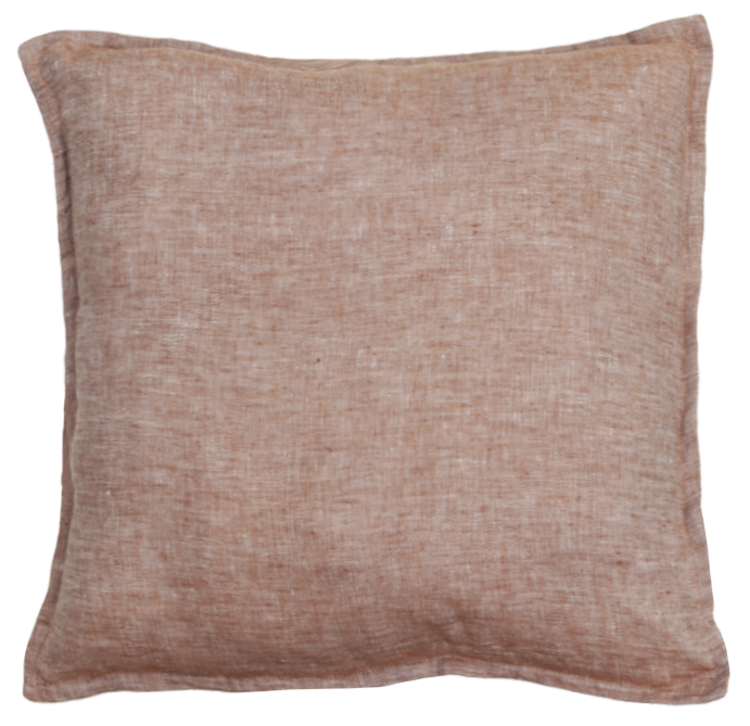 kussen soft linnen rst. bruin 48x48