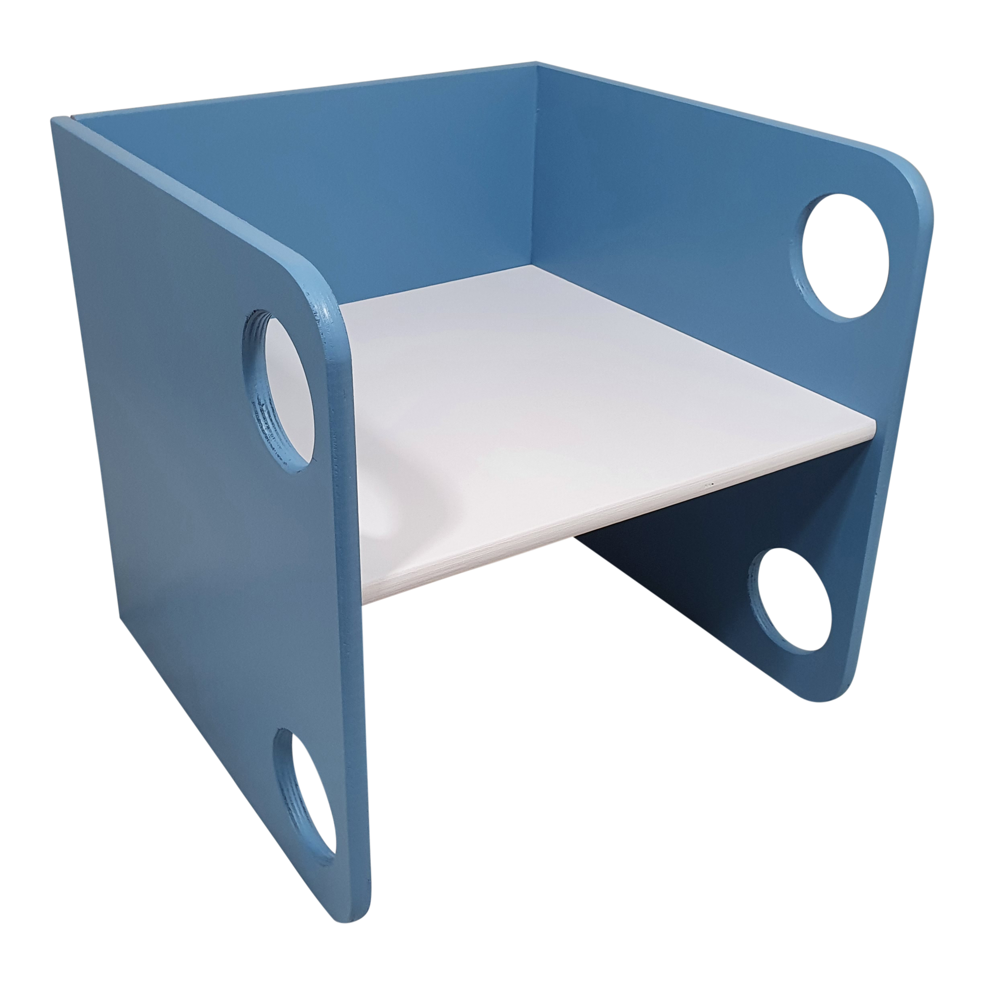 Kinderstoel Kubus Blauw