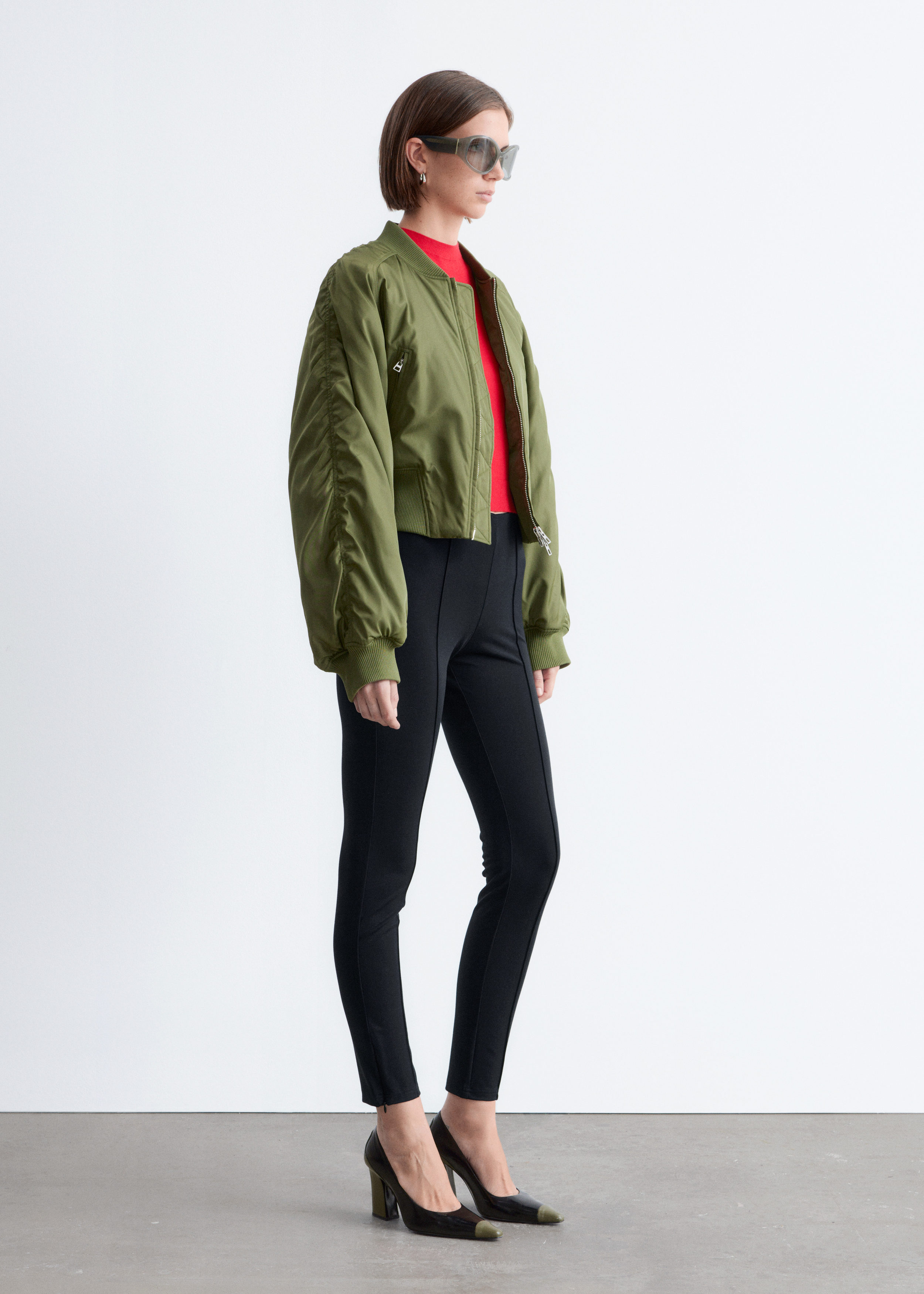 & Other Stories JERSEY PINTUCK LEGGINGS