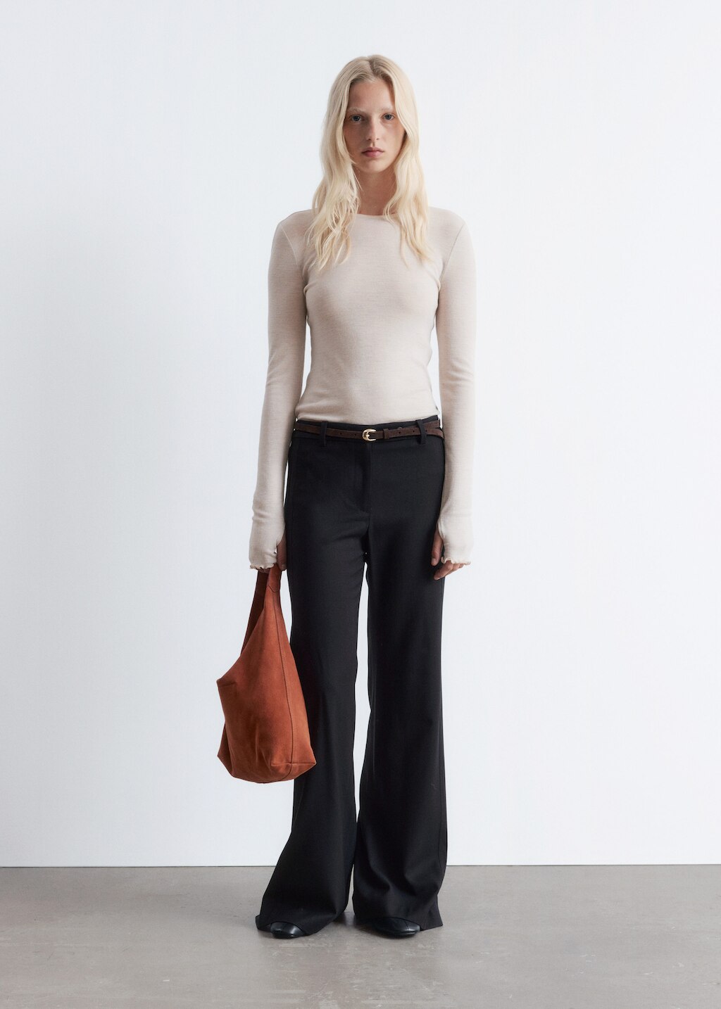 & Other Stories FLARED WOOL TROUSERS