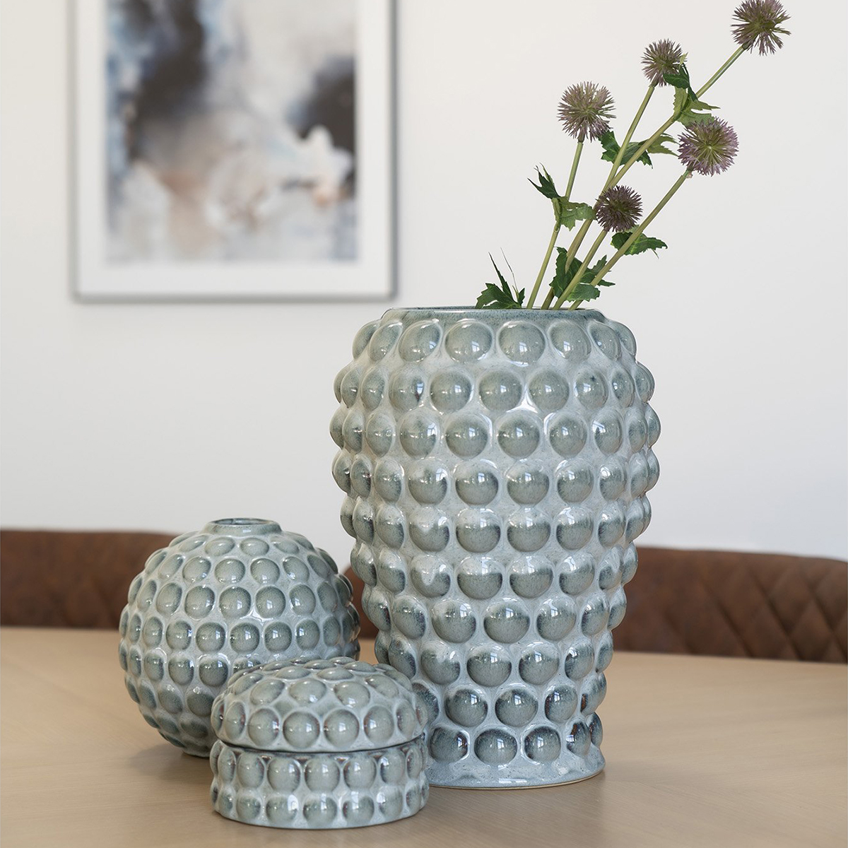 Vaas keramiek Elvia Blauw