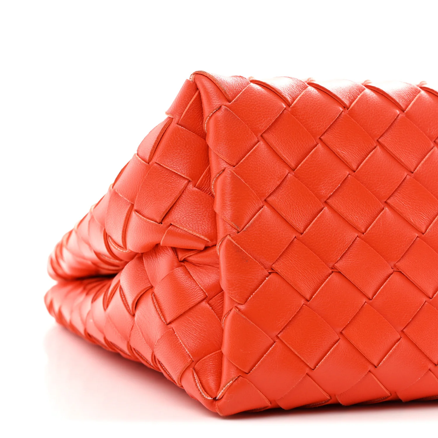 Nappa Intrecciato Small Andiamo With Chain Shoulder Bag Orange - Top Club