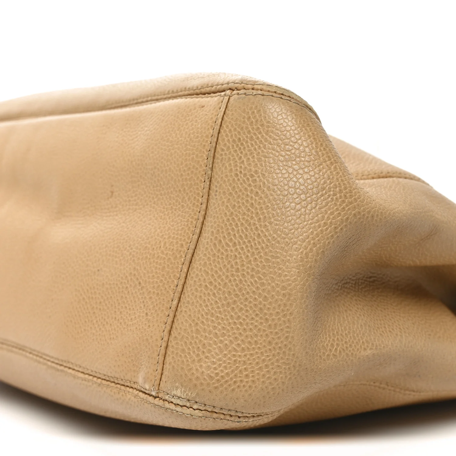 Caviar Turnlock Tote Beige - Top Club