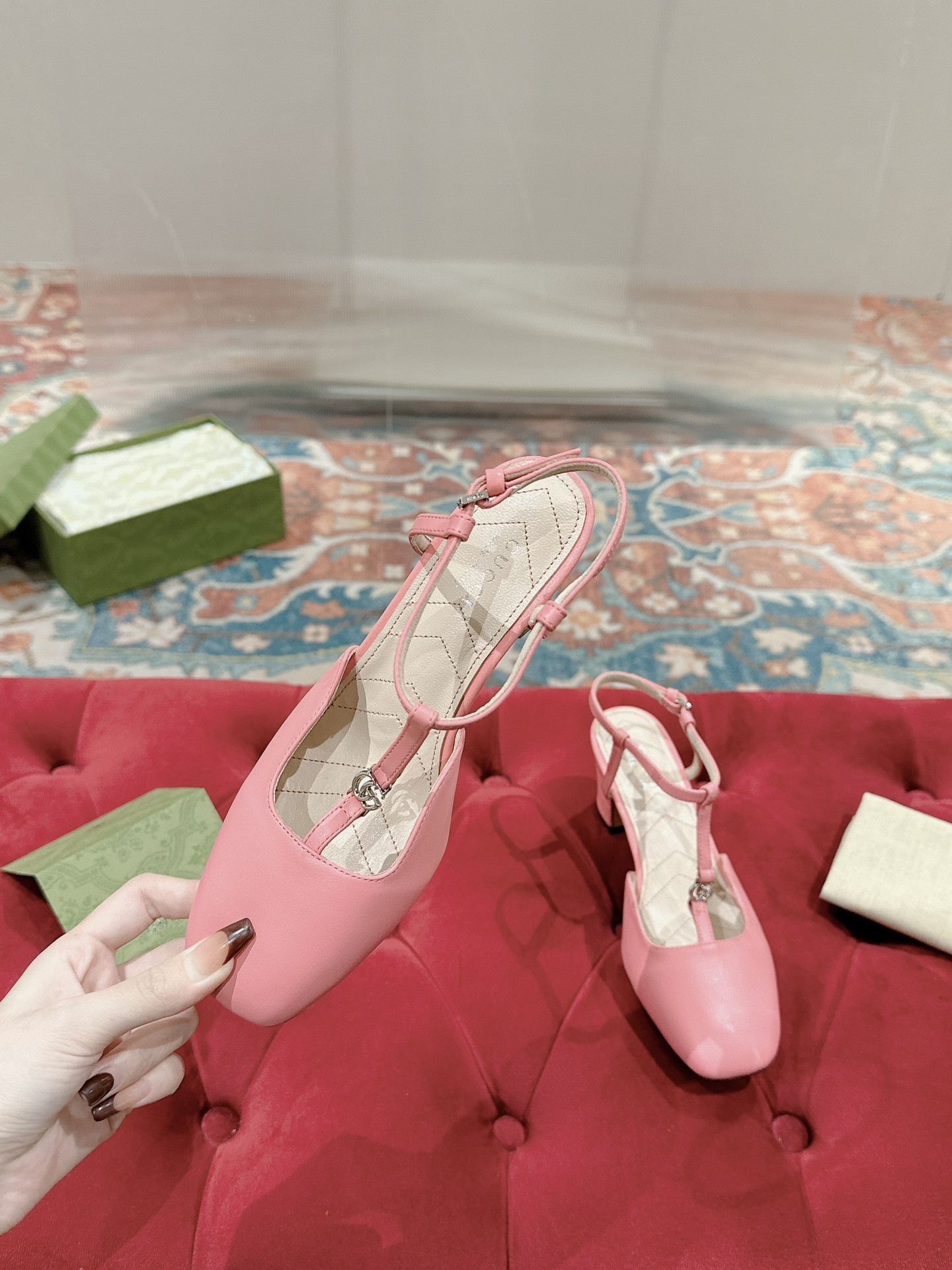 gucci double G hardware buckle embellished shoes - Sneaker Replica Workshop