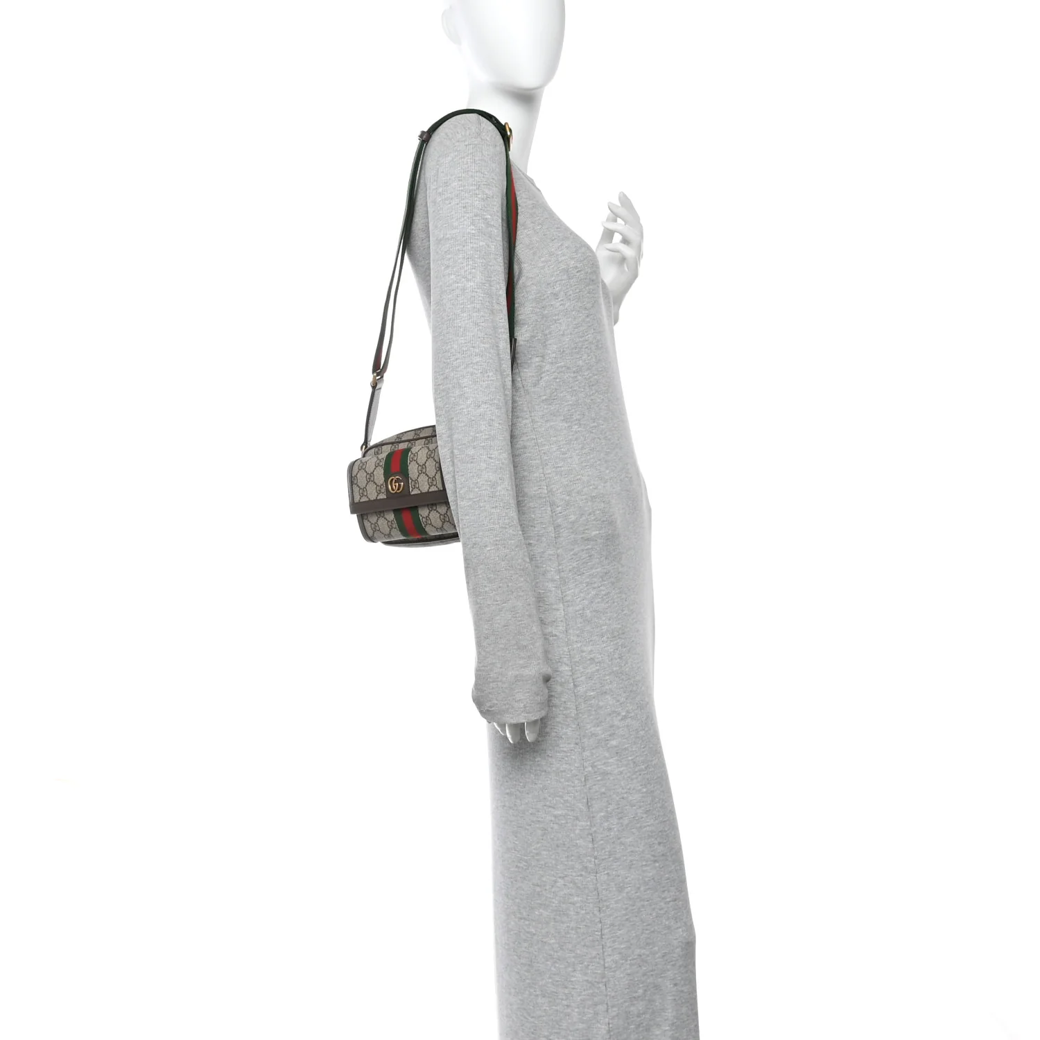 GG Supreme Monogram Web Mini Ophidia Bag Beige Ebony