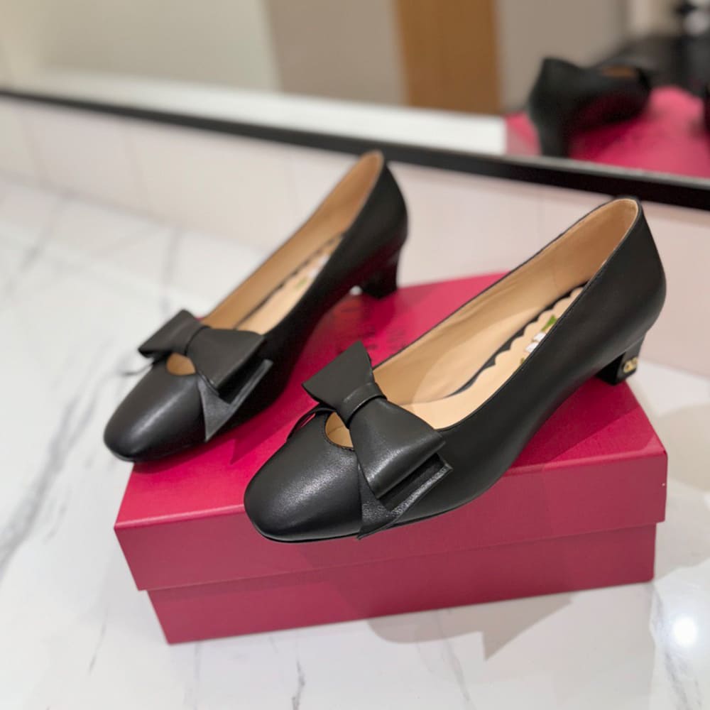 VALENTINO BOWOW sheepskin high heels (heel height 4.5 cm) - Top Club