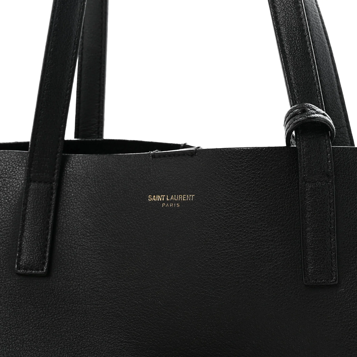 Calfskin Large Shopping Tote Black - Top Club